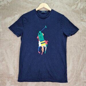 Polo Ralph Lauren 26/1 JERSEY-SSL-TSH Big Pony Logo Mens Size M Blue T-Shirt
